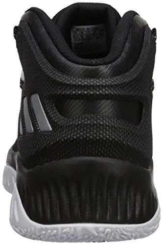 adidas Men's Explosive Bounce Basketball Shoes, Black/Metallic Silver/White, (11 M US)