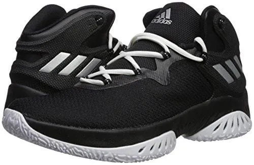 adidas Men's Explosive Bounce Basketball Shoes, Black/Metallic Silver/White, (11 M US)