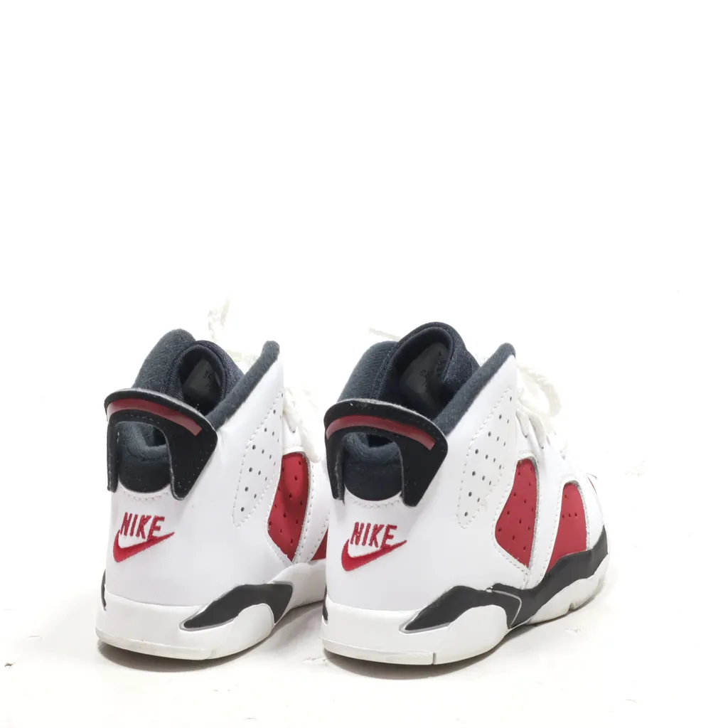 Air Jordan 6 Retro Sport Shoes Leather White Color For Kids