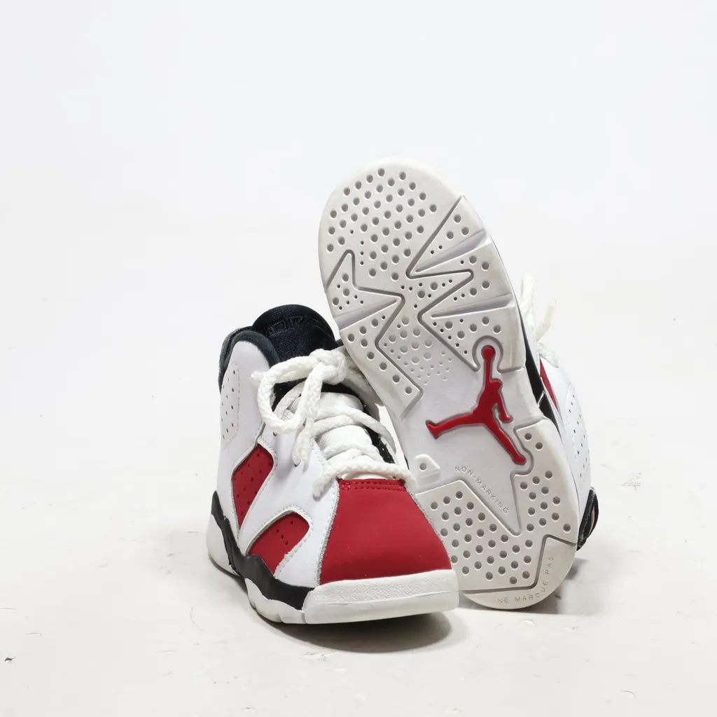 Air Jordan 6 Retro Sport Shoes Leather White Color For Kids