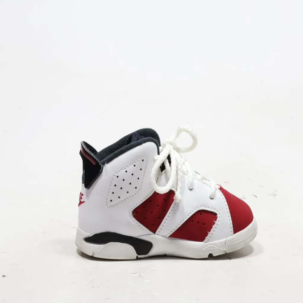 Air Jordan 6 Retro Sport Shoes Leather White Color For Kids