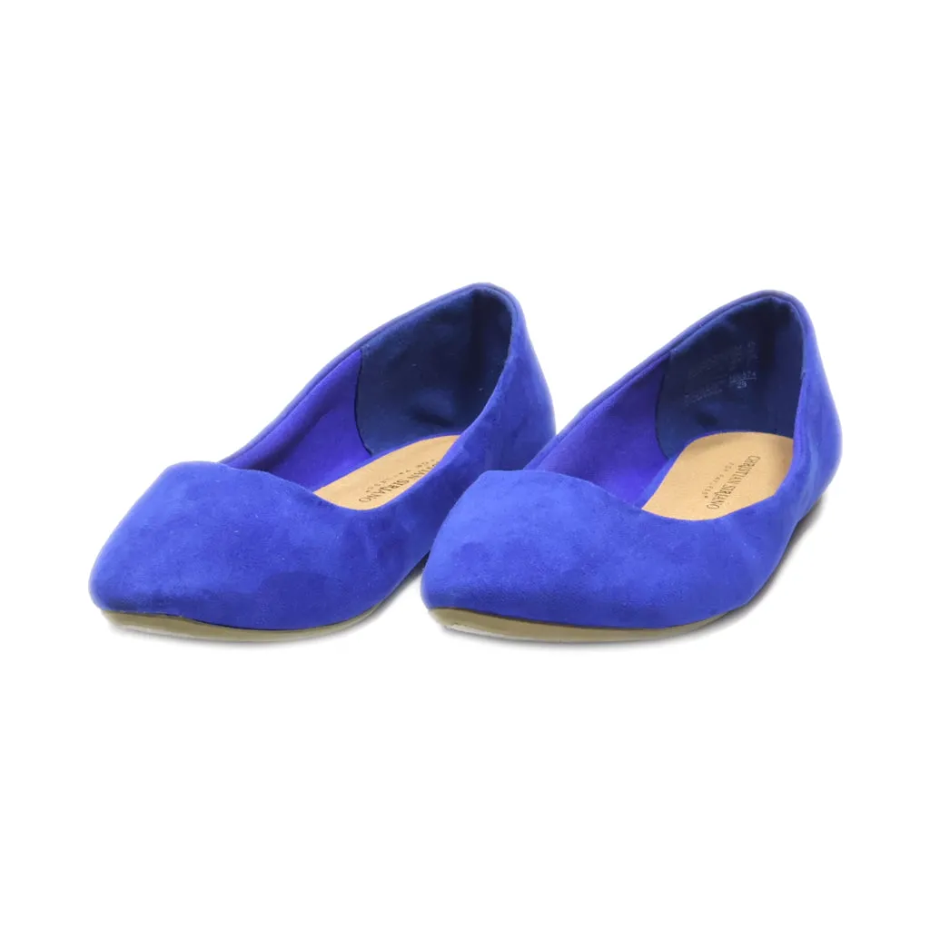 Christian Siriano Ballerinas Suede Blue Colour For Women