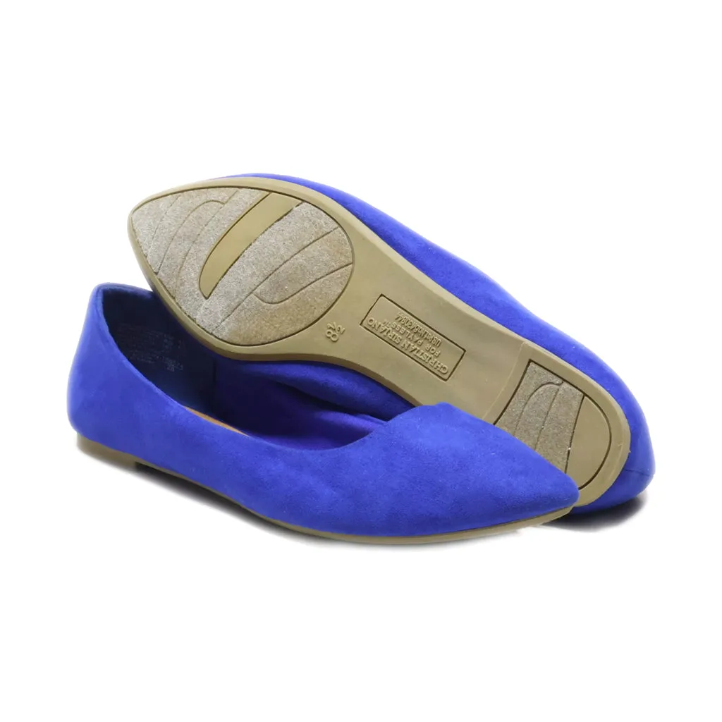 Christian Siriano Ballerinas Suede Blue Colour For Women