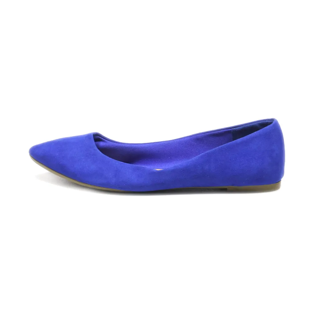 Christian Siriano Ballerinas Suede Blue Colour For Women