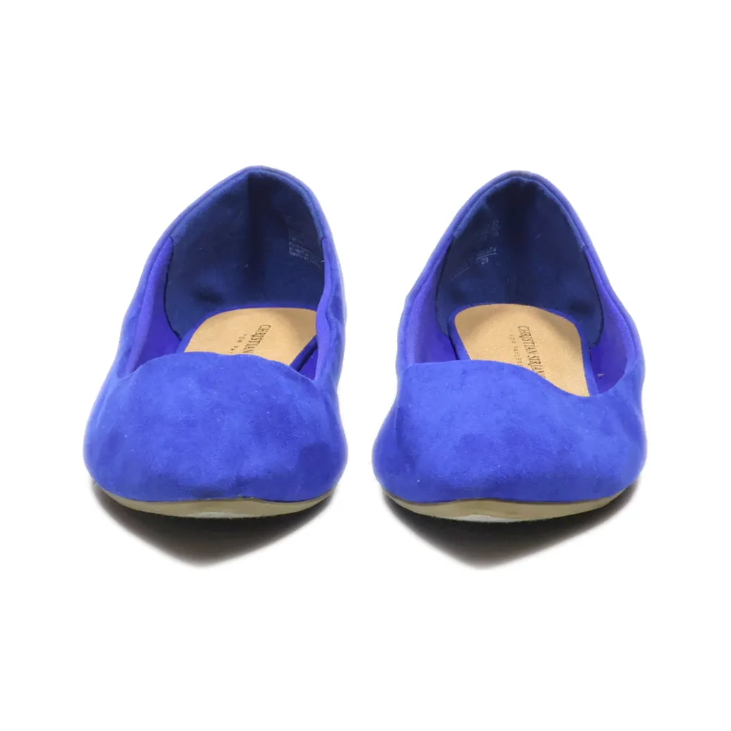 Christian Siriano Ballerinas Suede Blue Colour For Women