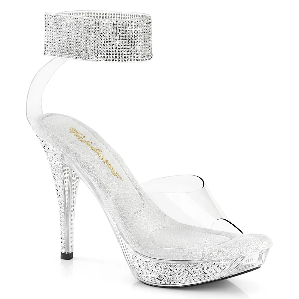 ELEGANT-442 Fabulicious 4 1/2" Elegant Clear Sexy Shoes (Posing Shoes)