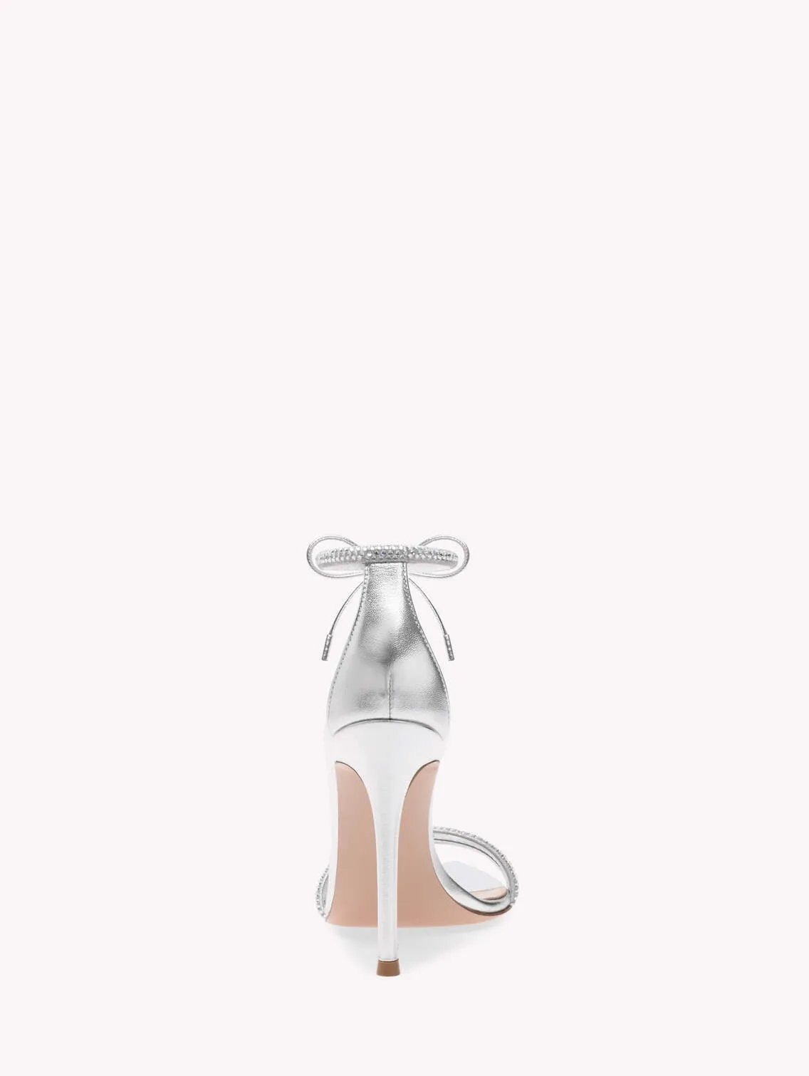 GIANVITO ROSSI MONTECARLO ANKLE STRAP SANDAL SILVER 10,5CM