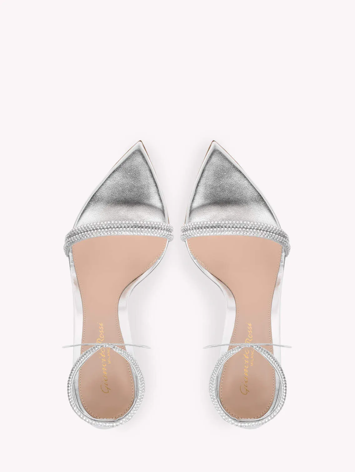 GIANVITO ROSSI MONTECARLO ANKLE STRAP SANDAL SILVER 10,5CM
