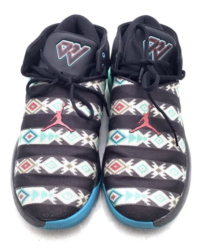 Jordan Men's Why Not Zer0.1 Black Green Basketball Athletic Shoes - Size 12