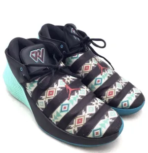 Jordan Men's Why Not Zer0.1 Black Green Basketball Athletic Shoes - Size 12