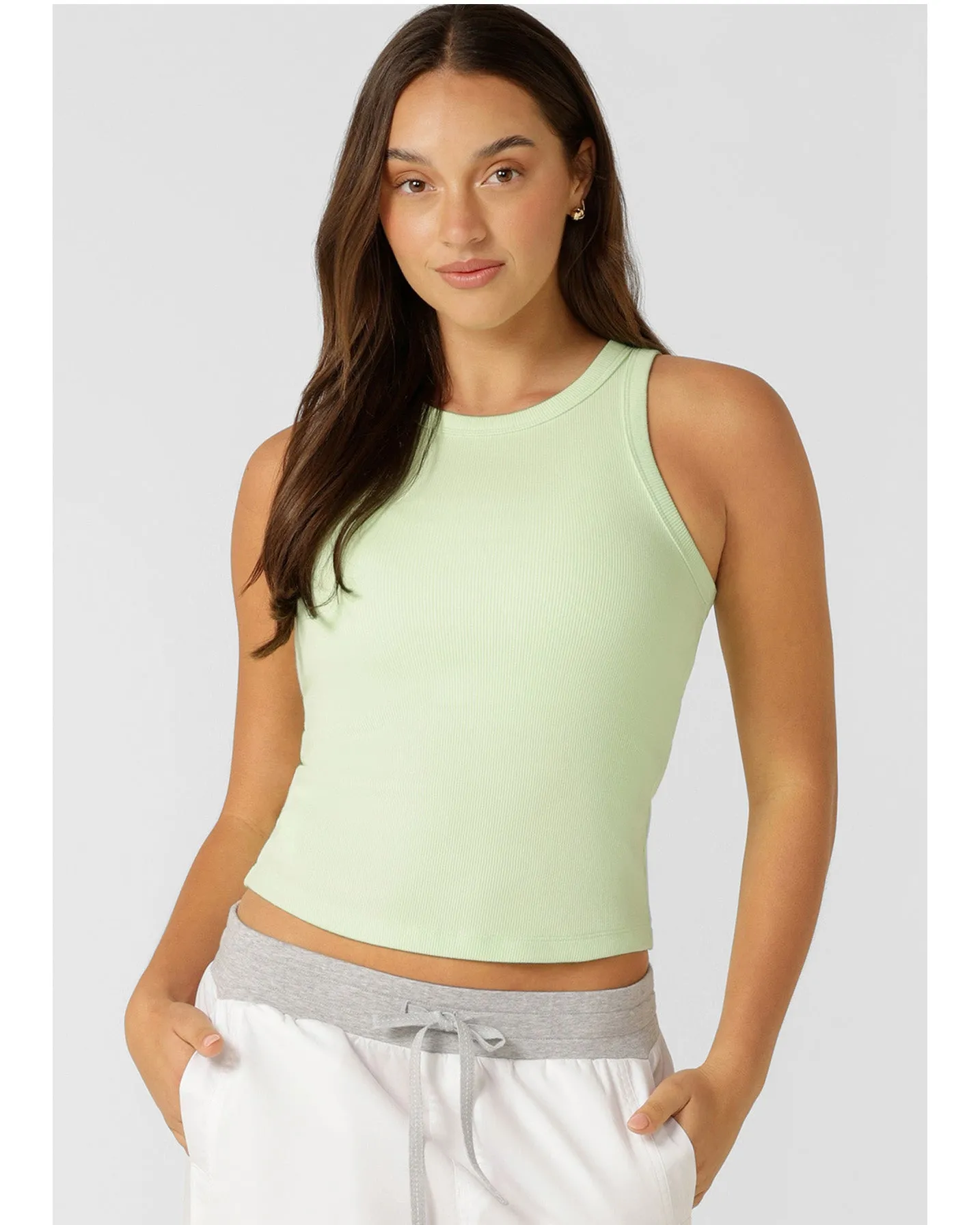 Lorna Jane Basics Rib Tank - Ice Green