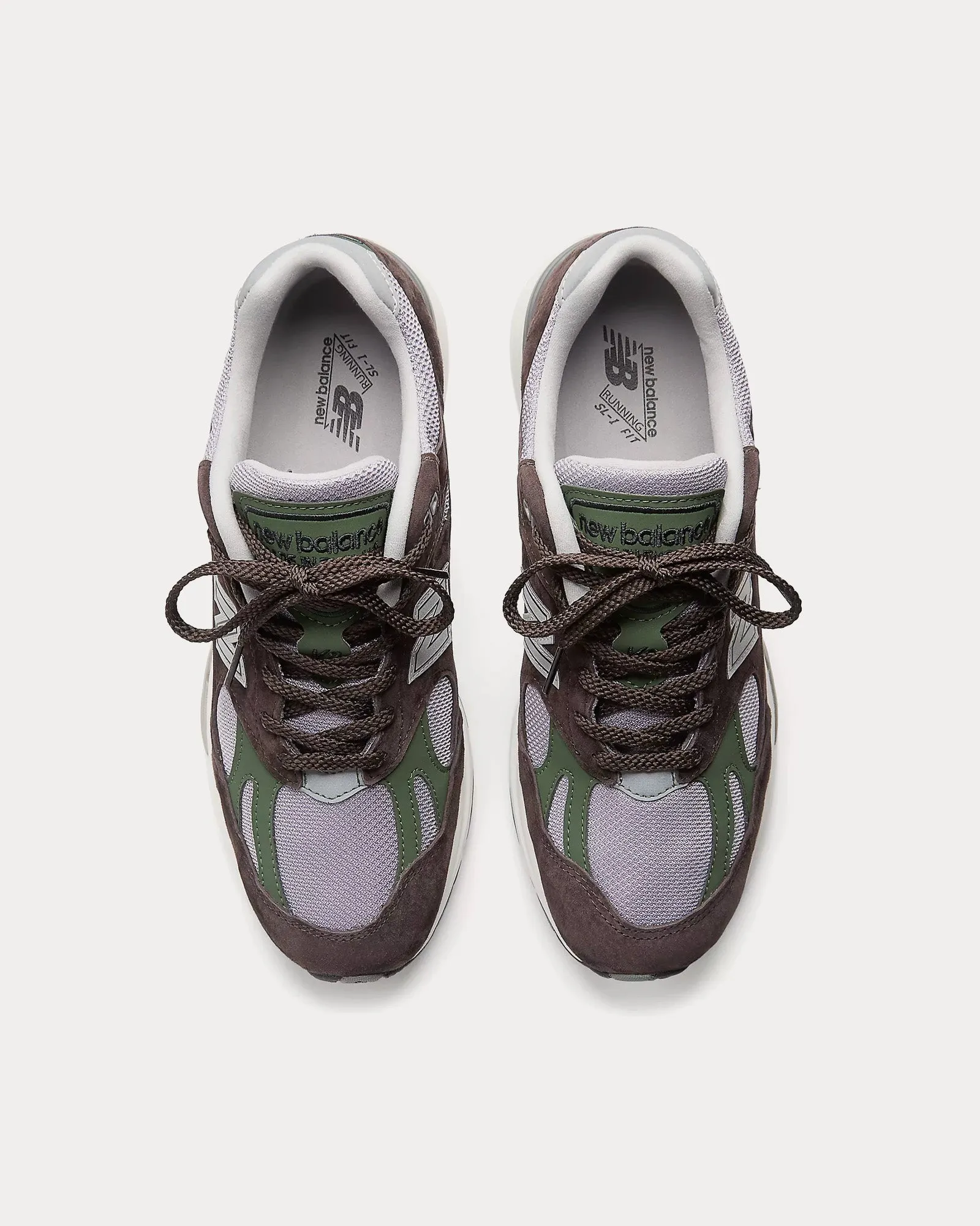 MADE in UK 991v2 Licorice / Lavender Gray / Douglas Fir Low Top Sneakers