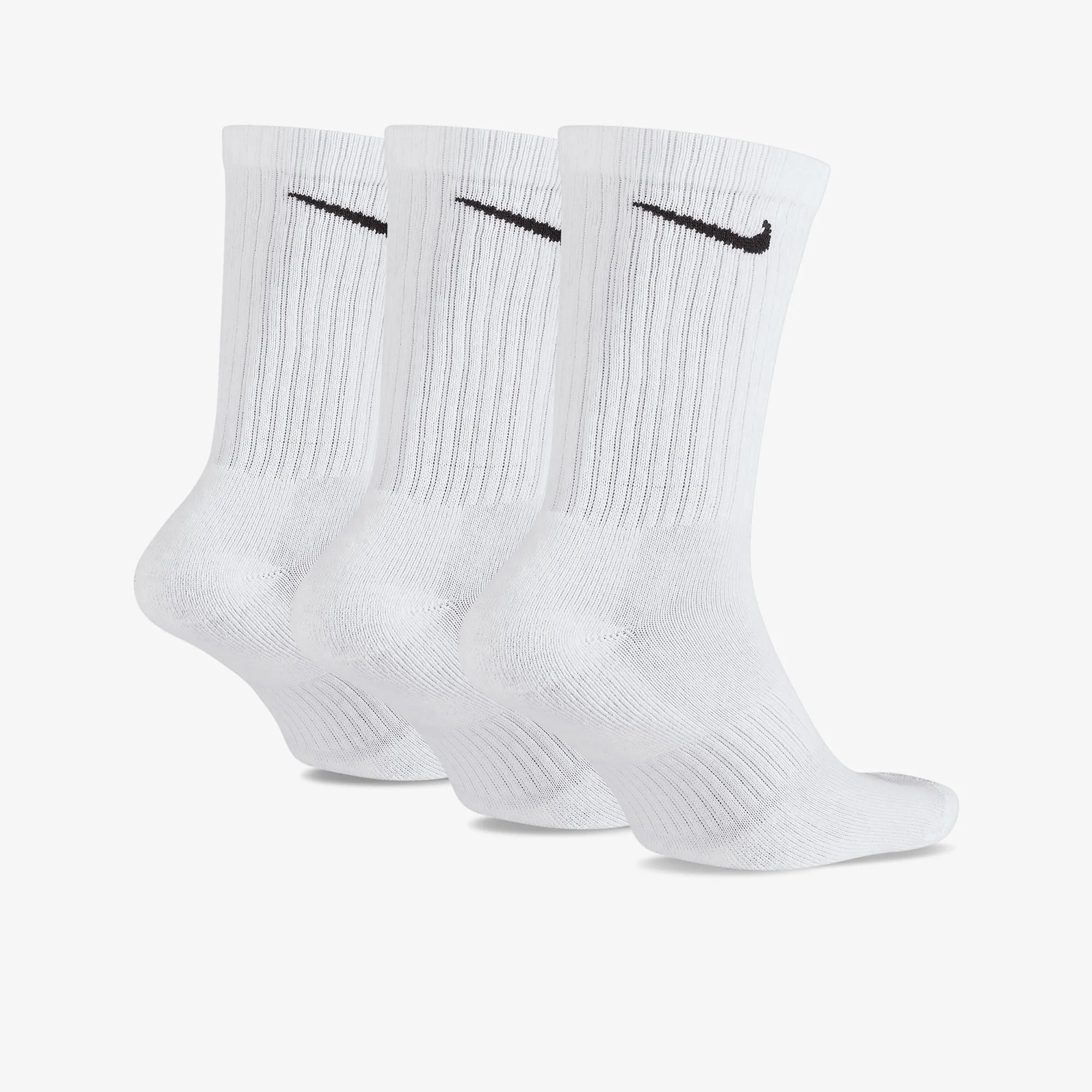 NIKE | EVERYDAY CUSHIONED TRAINING CREW SOCKS { WHITE/BLACK