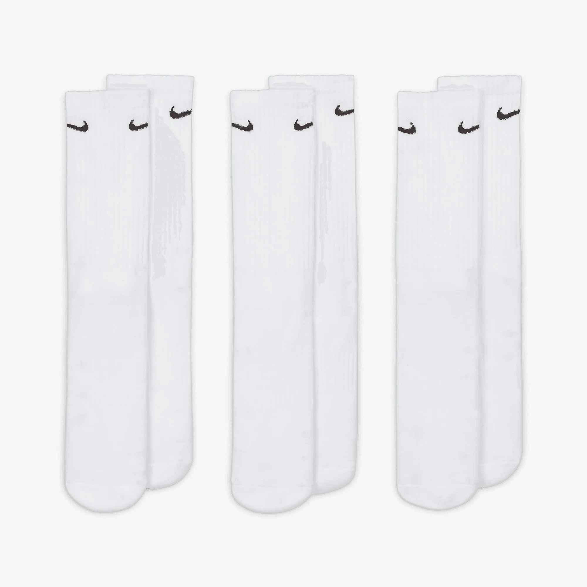 NIKE | EVERYDAY CUSHIONED TRAINING CREW SOCKS { WHITE/BLACK