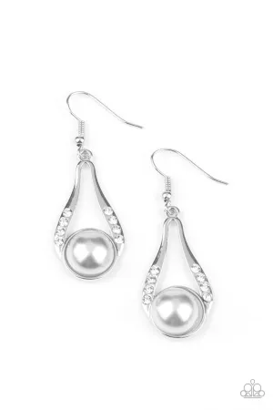 Paparazzi HEADLINER Over Heels - Silver Earrings
