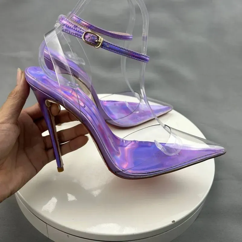 Purple PVC High Heels