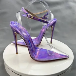 Purple PVC High Heels