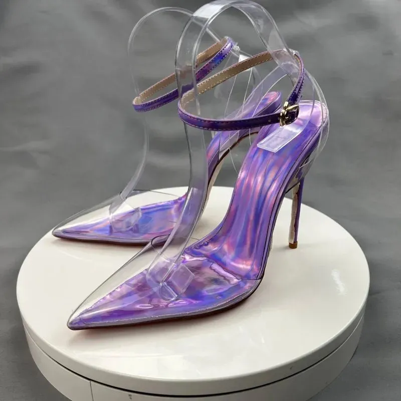 Purple PVC High Heels