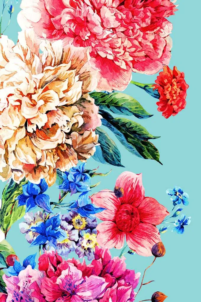 SAMPLE SALE - Amour Adele Blue Floral Print Chic Shift Party Dress - Girls