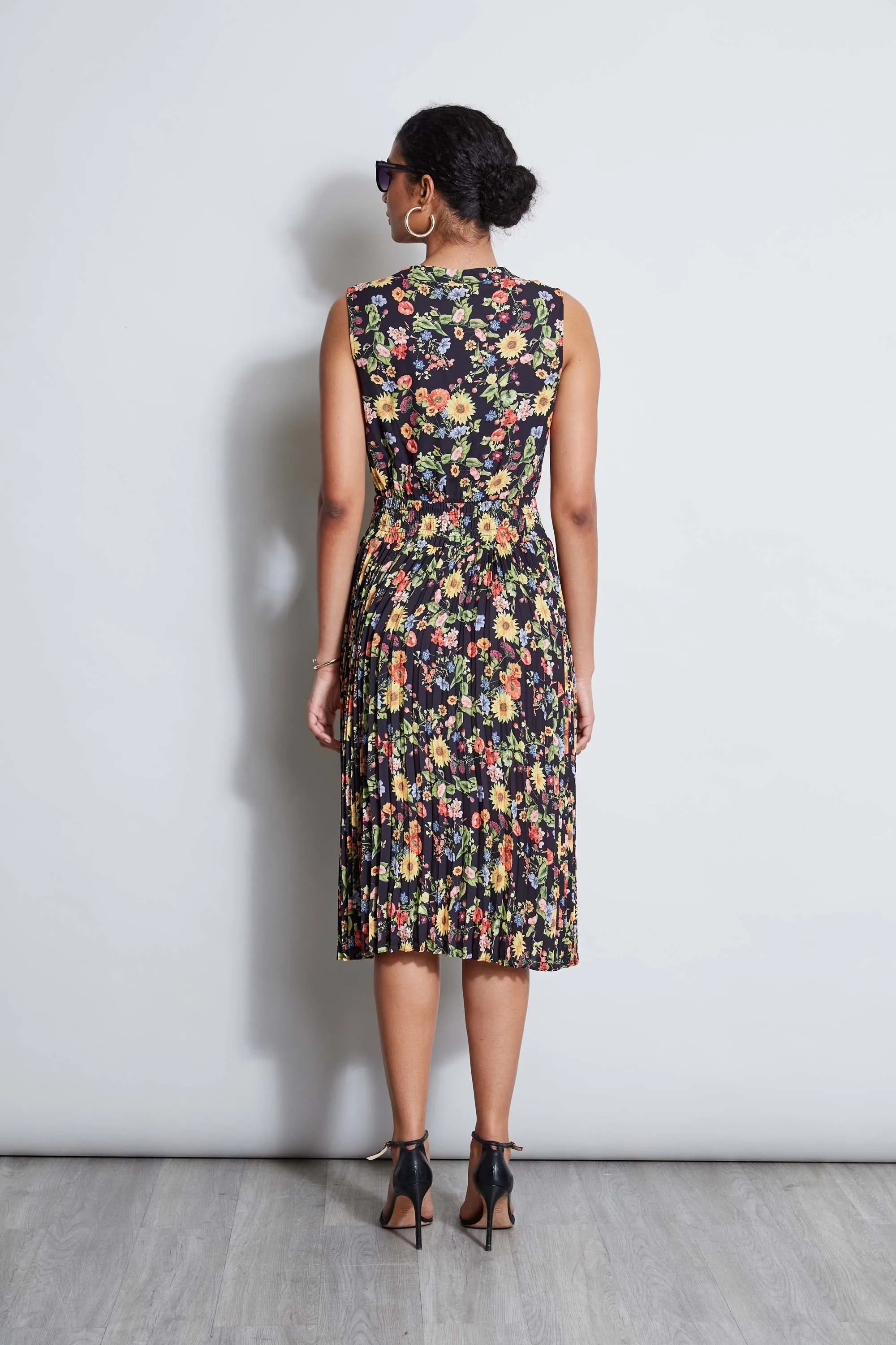 T-Tahari Sunray Garden Pleated Dress