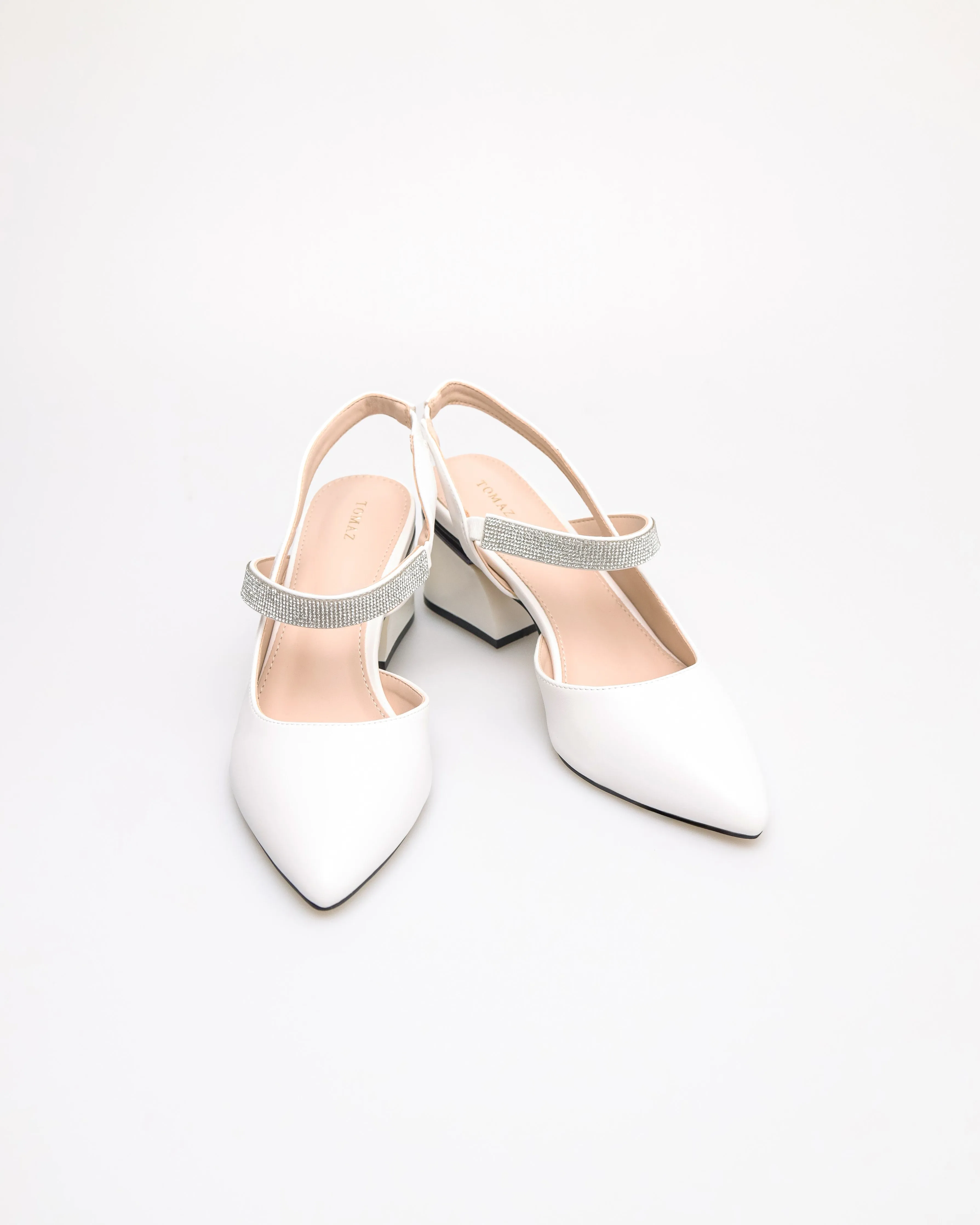 Tomaz NN470 Ladies Glittery Block Heels