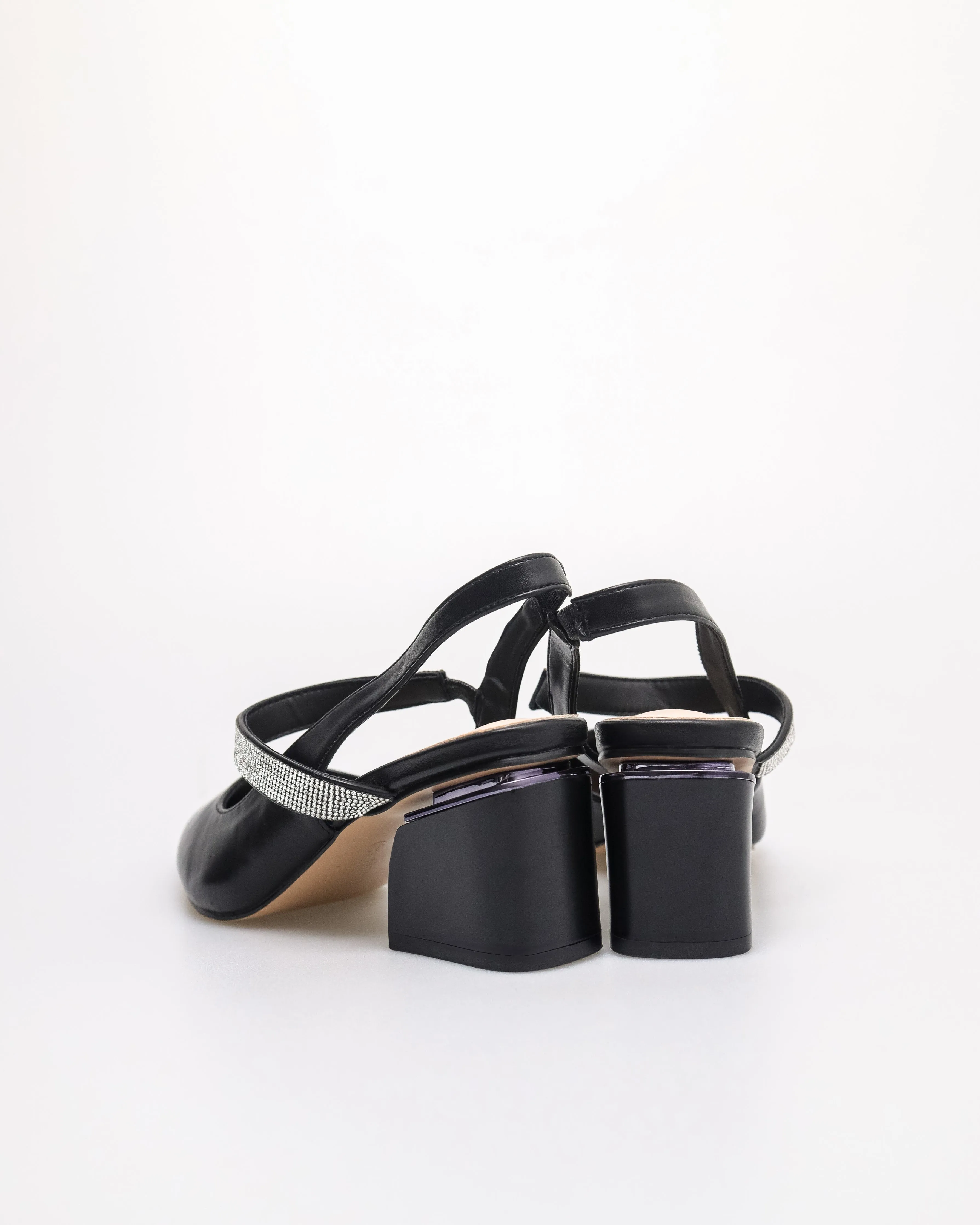 Tomaz NN470 Ladies Glittery Block Heels