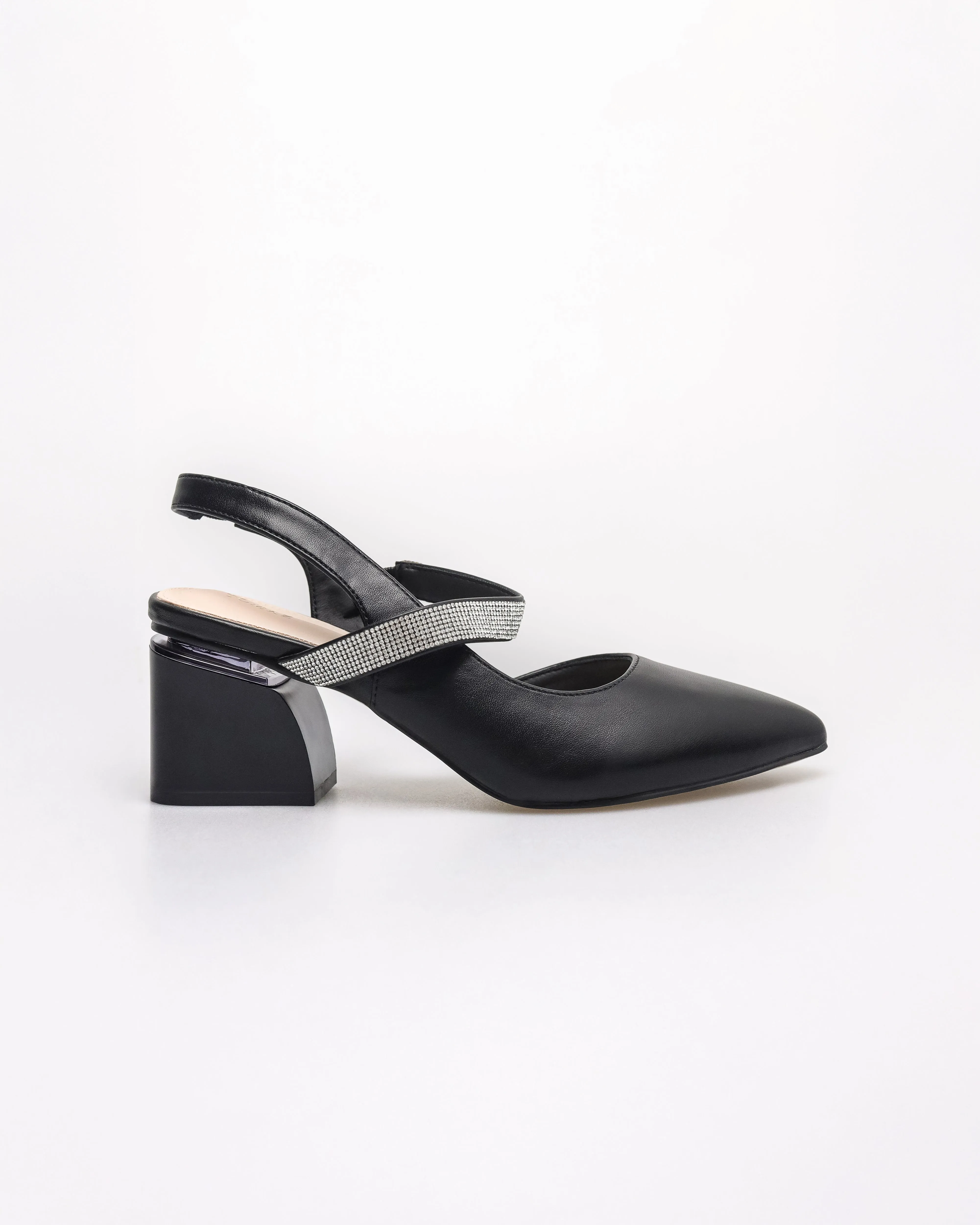 Tomaz NN470 Ladies Glittery Block Heels