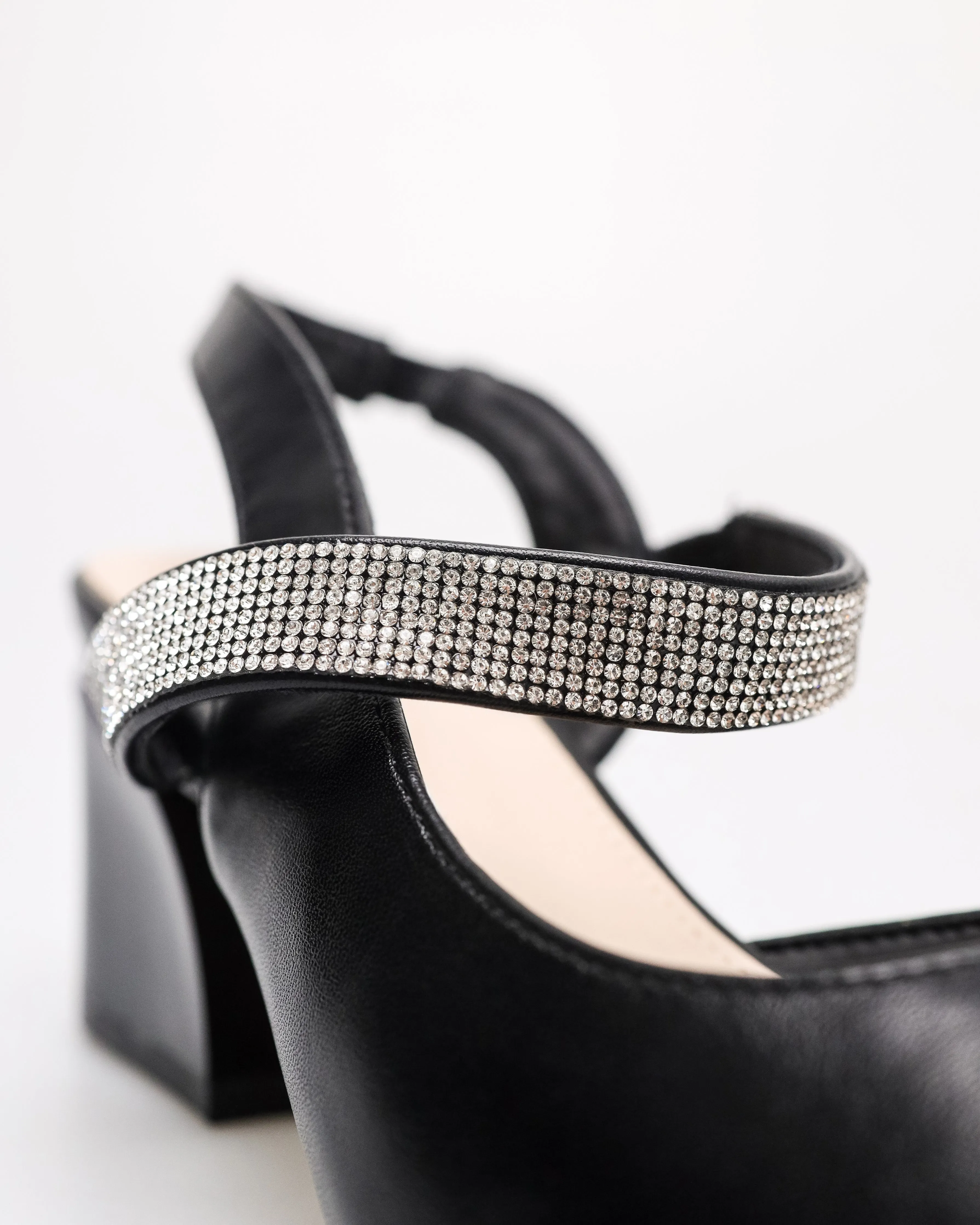 Tomaz NN470 Ladies Glittery Block Heels