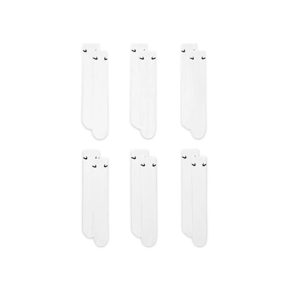 U Everyday Cushioned Training Crew Sock - 6 Pack 'White'