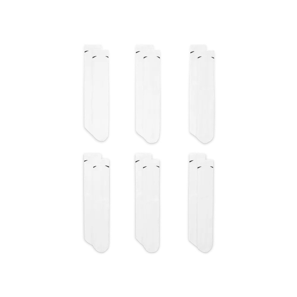 U Everyday Cushioned Training Crew Sock - 6 Pack 'White'