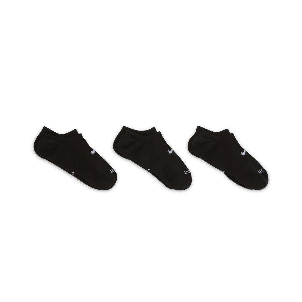 W Everyday Plus Cushioned Training Footie Socks (3 Pairs) 'Black'
