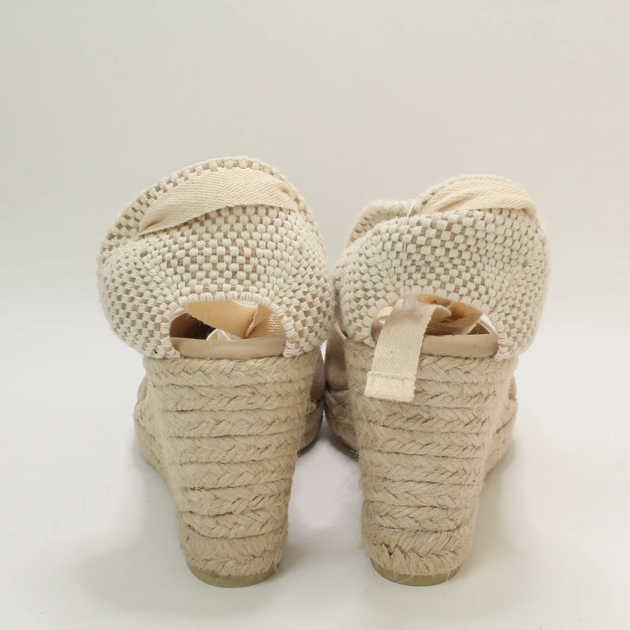 Womens Office Marmalade Ankle Tie Espadrilles Taupe Suede Uk Size 5